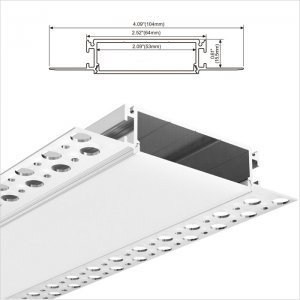 A083 Series 104*6mm LED Strip Channel - Trimless Drywall LED Aluminum Profile for LED Strip Light